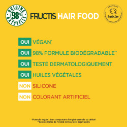 Acondicionador Ultra Nutritivo Fructis Hair Food - Plátano 350 ml - Garnier - Cosmé'chic