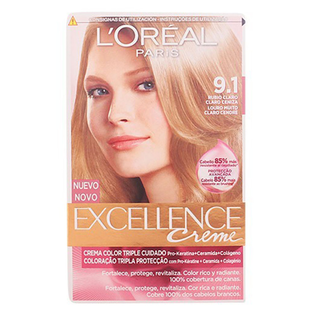 Coloration Excellence Crème - 9.1 Blond Cair Cendré Clair