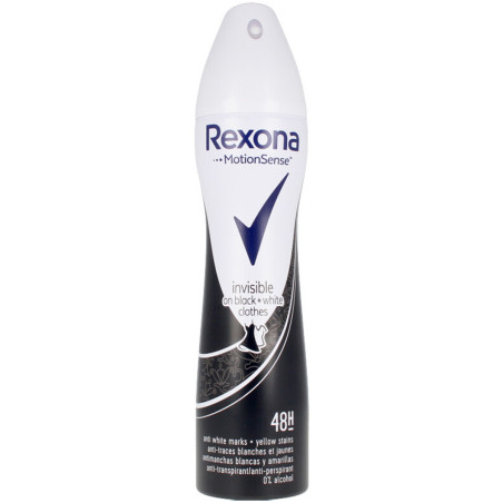 Déodorant Spray Invisible sur Vêtements Noirs + Blancs 48h - 200ml - Rexona