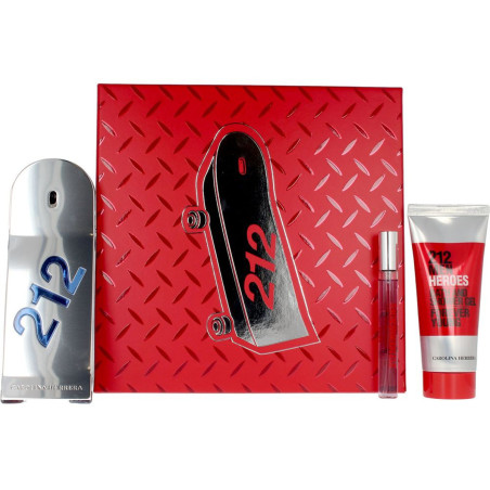 Zestaw Prezentowy 212 Heroes Woda toaletowa 90 ml + 10 ml + Żel pod prysznic 100 ml - Carolina Herrera