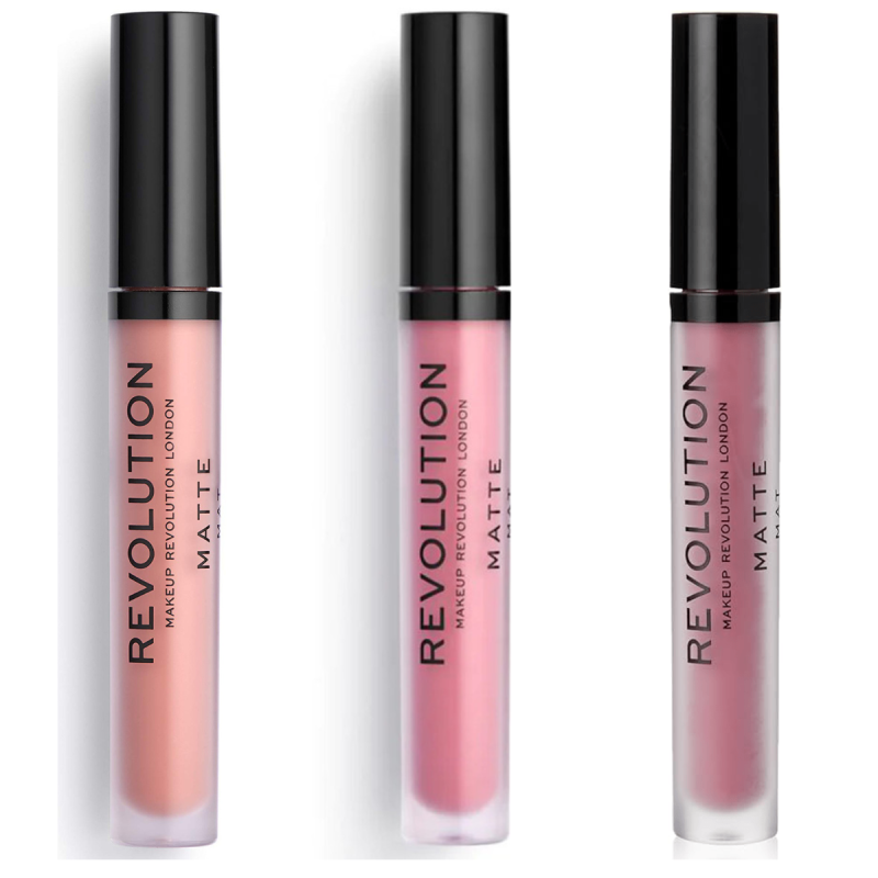 Set van 3 Matte Lipgloss - 106 Glorified / 116 Dollhouse / 117 Bouquet - Revolution