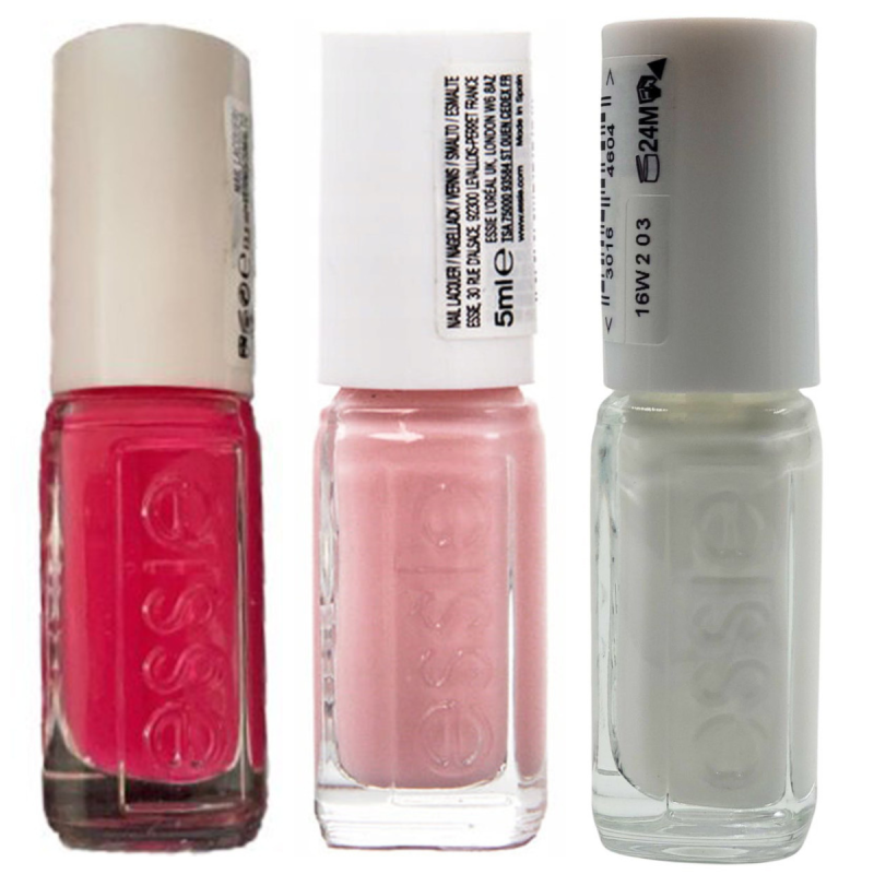 Set de 3 Esmaltes Mini - 27 Watermelon / 13 Mademoiselle / 01 Blanc - Essie