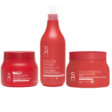 Color Shine Set - Shampoo 500 ml - Hair Mask 500 ml - B-Tox 500 ml - Sacha Care