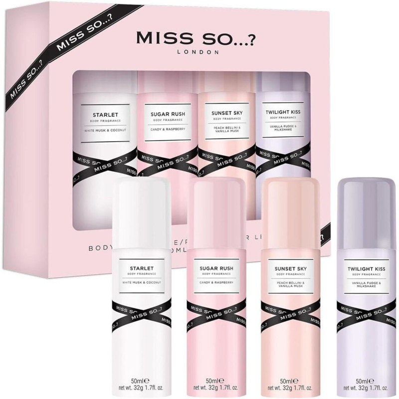 Set de Bruma Corporal para Mujeres 4 x 50 ml- Miss So...?