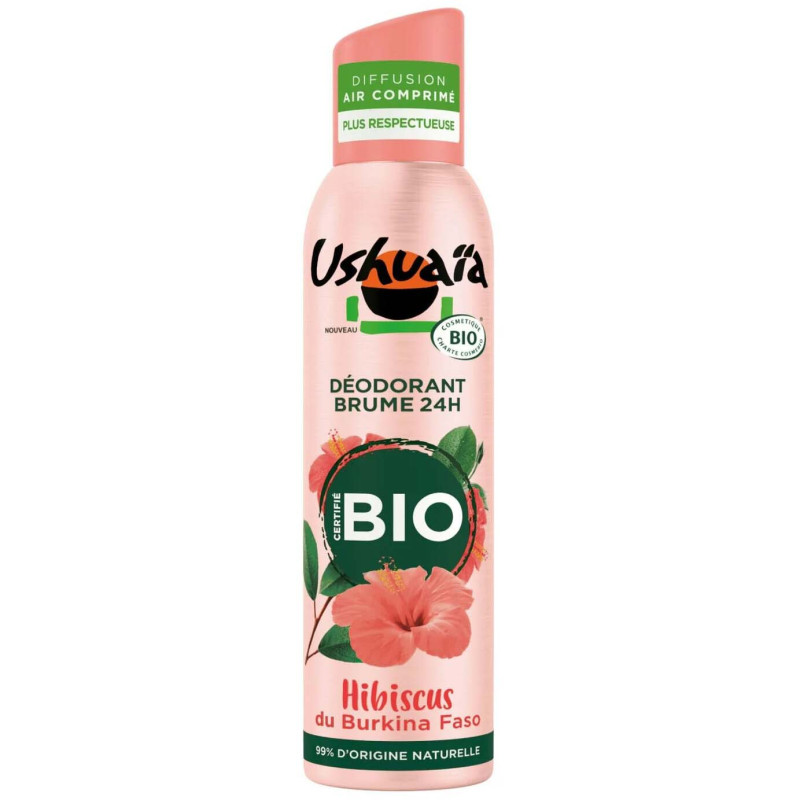 Déodorant Brume 24h Bio - Hibiscus 125ml - Ushuaïa