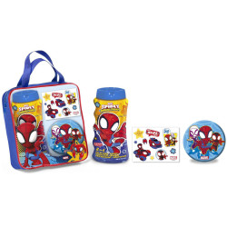 Coffret Spiderman - Gel Douche 300ml + Feuille de Tatouage + Éponge + Sac