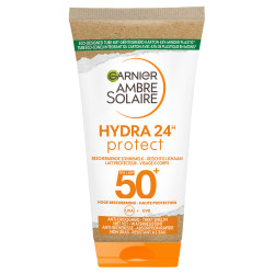 Hydra 24 Beschermende Melk voor Gezicht en Lichaam SPF50+ Ambre Solaire - Garnier