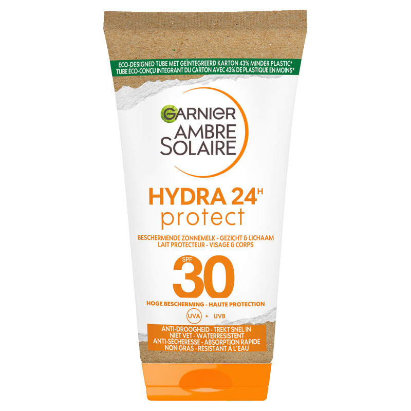 Hydra 24 Beschermende Melk voor Gezicht en Lichaam SPF30+ Amber Solar - Garnier