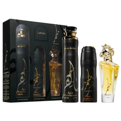 Coffret Cadeau Maahir - Eau de Parfum 100 ml - Déodorant 200 ml - Désodorisant 300 ml - Lattafa