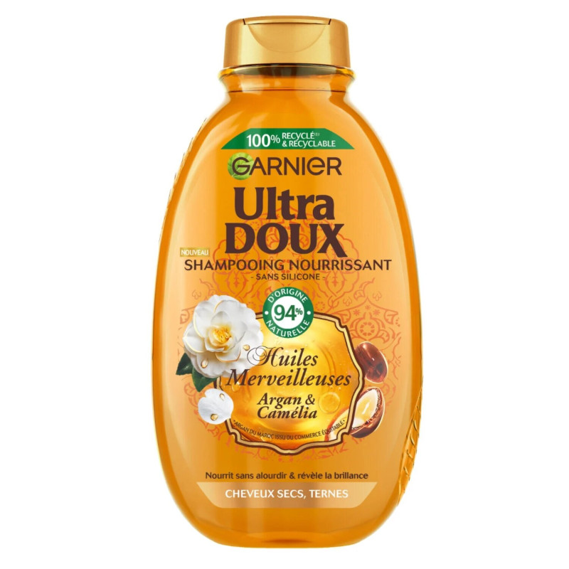 Ultra Delikatny Szampon - Cudowne Oleje Arganowe i Kameliowe - Garnier Ultra Delikatny Szampon - Cudowne Oleje Arganowe i Kameliowe - Garnier