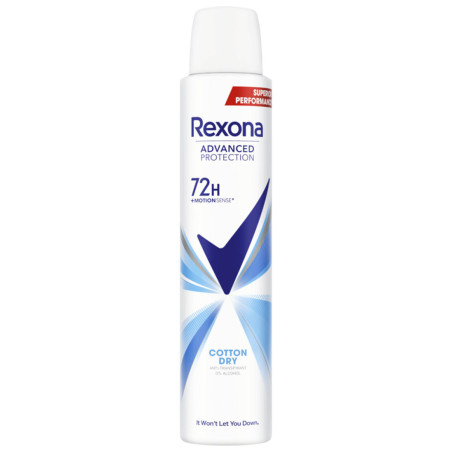Déodorant Spray Advanced Protection 72h Cotton Dry - 200 ml - Rexona