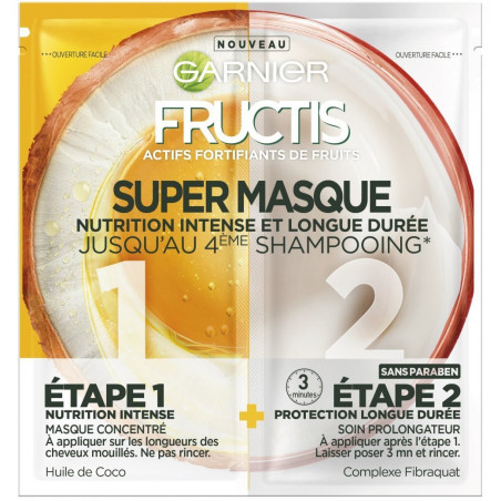 FRUCTIS - Super Masque Nutrition Intense et Longue Durée - Huile de Coco