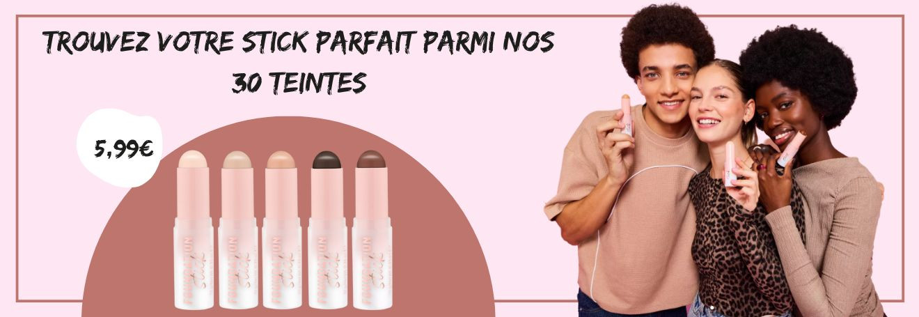 Trouvez votre stick parfait parmi nos 30 teintes  - Cosmé'chic site de maquillage pas cher